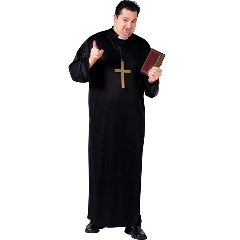 Faithful Priest Mens Plus Size Costume
