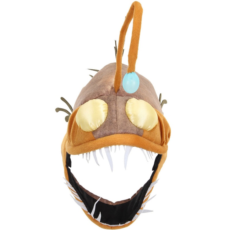 Light Up Anglerfish Jawsome Adults and Kids Deluxe Hat