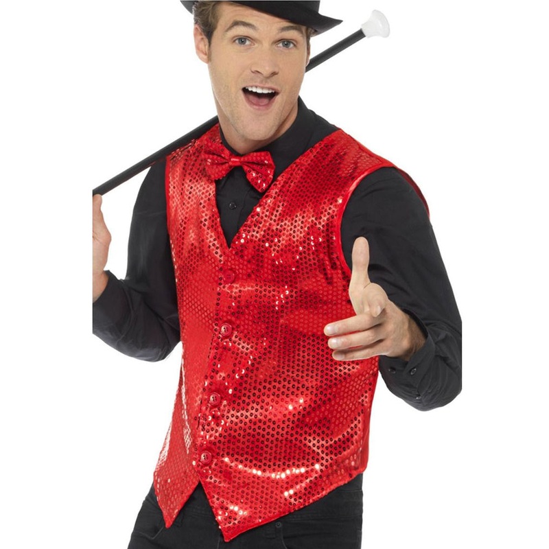 Red Sequin Waistcoat