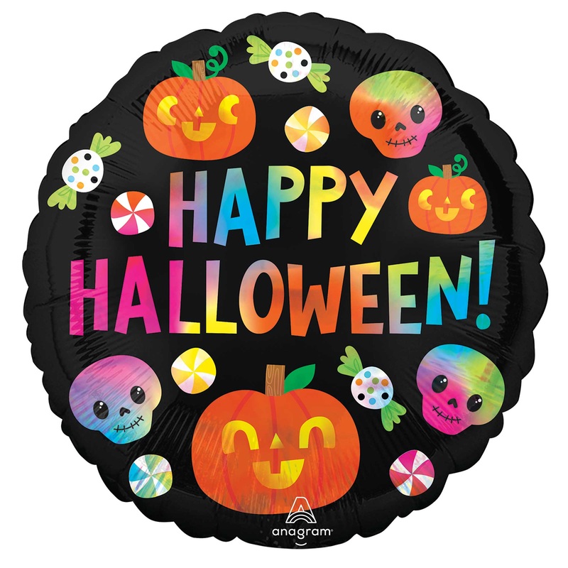 45cm Standard Holographic Iridescent Halloween Cuties Balloon
