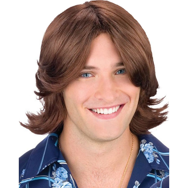 70s Ladies Man Short Brown Wig
