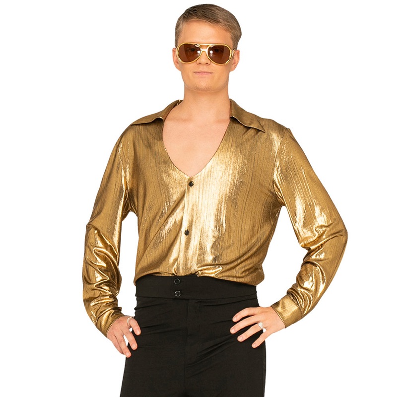 70s Mr Disco Golden Mens Shirt