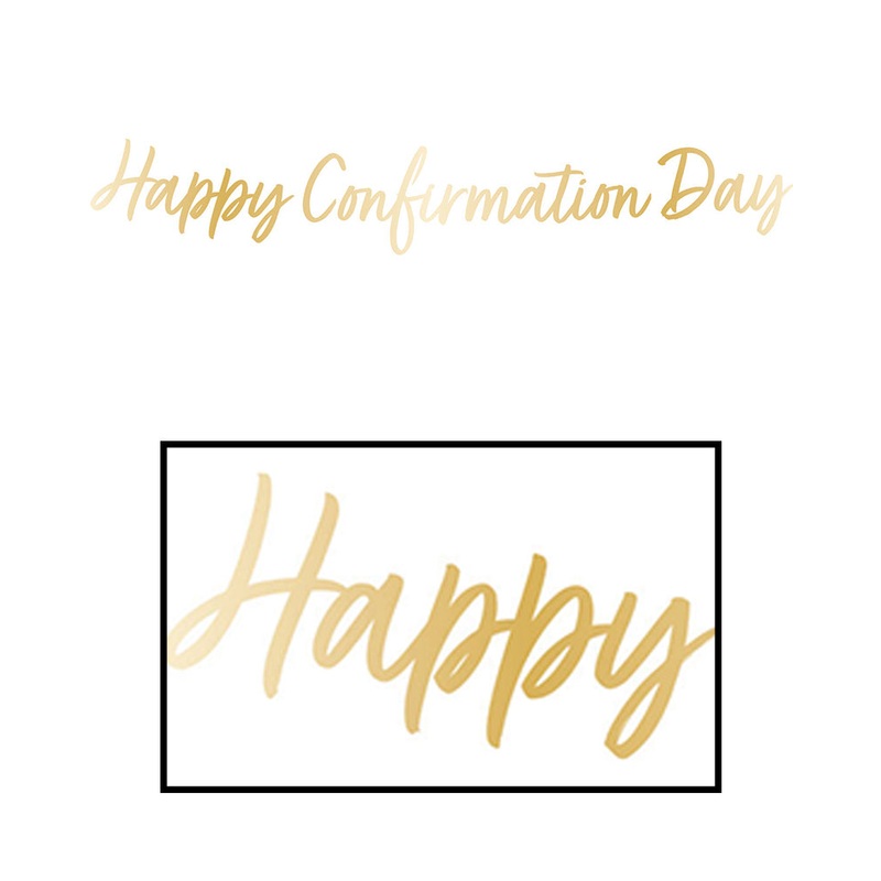 Botanical Celebration Happy Confirmation Day Letter Banner
