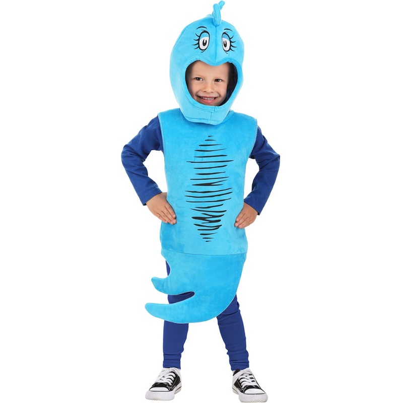Dr Seuss Blue Fish Kids Costume