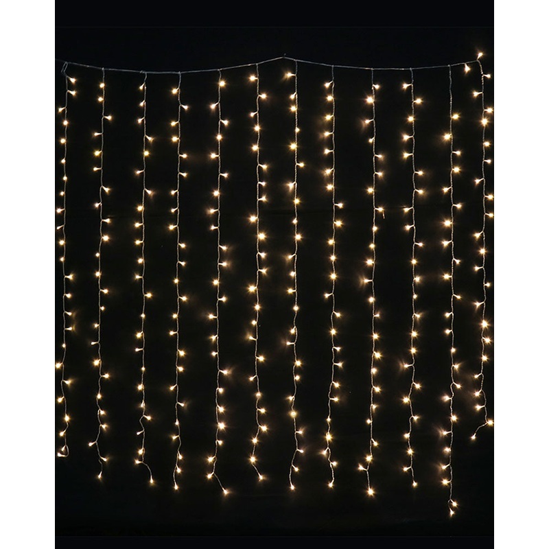 Flashing Warm LED Curtain Lights 1.8m
