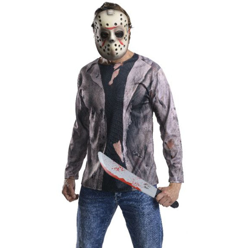 Friday the 13th Jason Vorhees Top Mask and Machete Kit