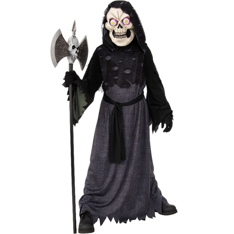Google Eyed Skeleton Reaper Boys Costume