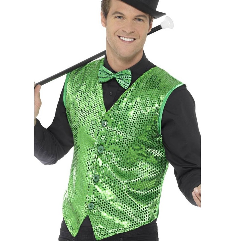 Green Sequin Waistcoat