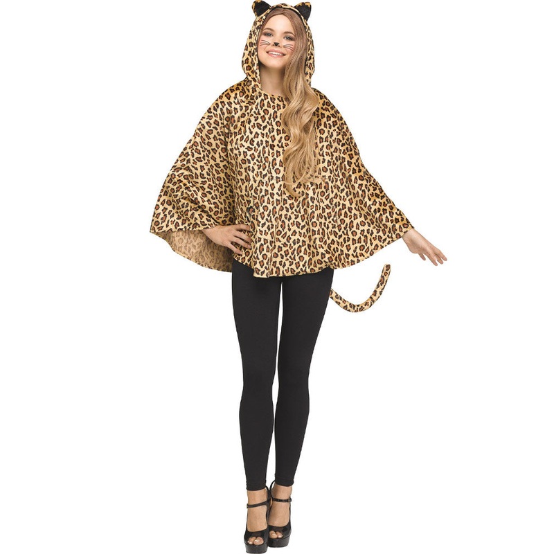 Leopard Hooded Poncho
