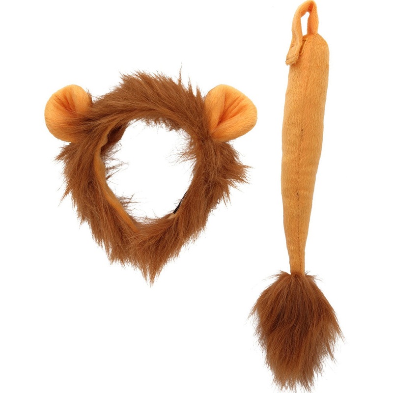 Lion Ears Plush Headband and Tail Set