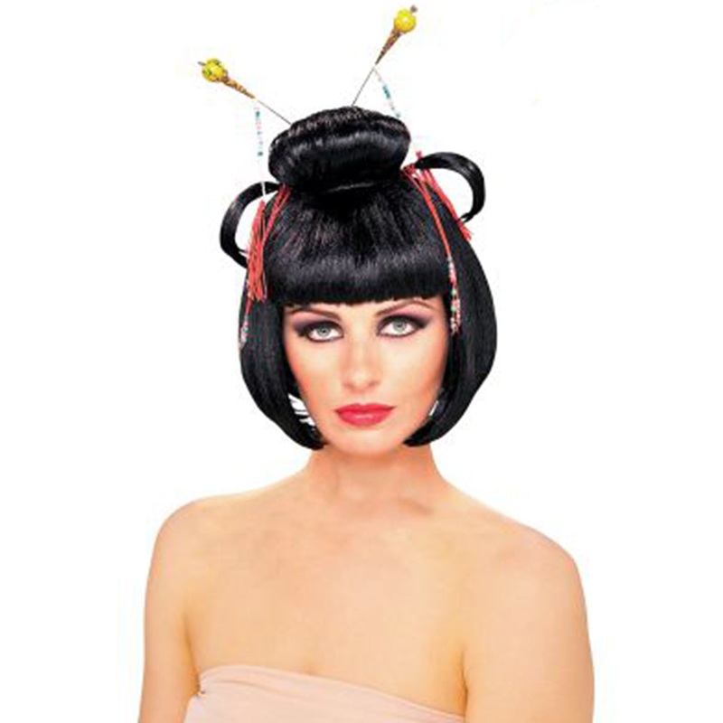 Oriental Princess Short Black Wig