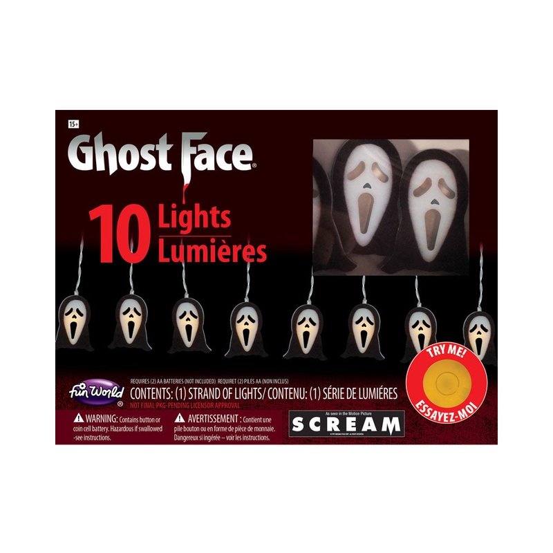 Scream Ghost Face 10 String Lights