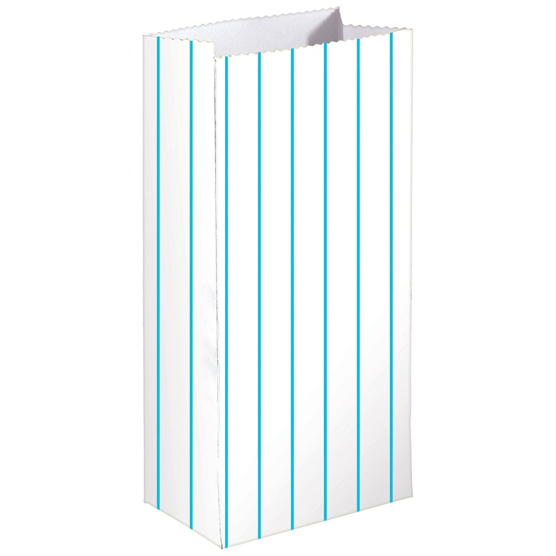 Stripe Paper Treat Bags Caribbean Blue