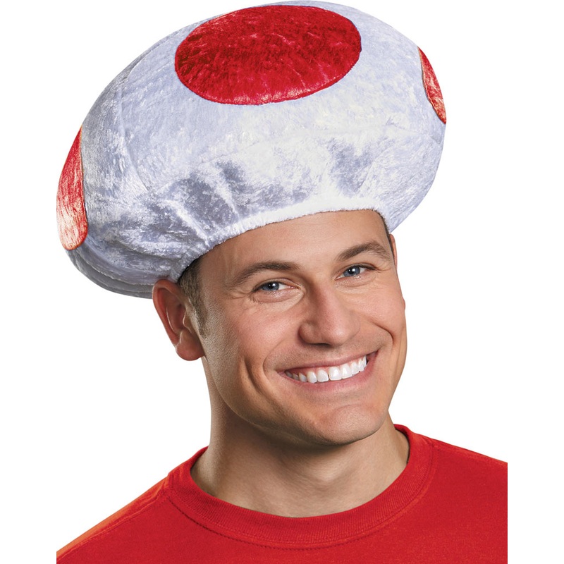 Super Mario Brothers Mushroom Adult Hat