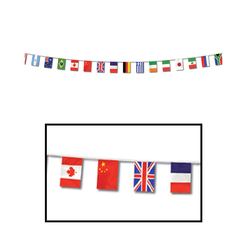 20 International Flag Banner