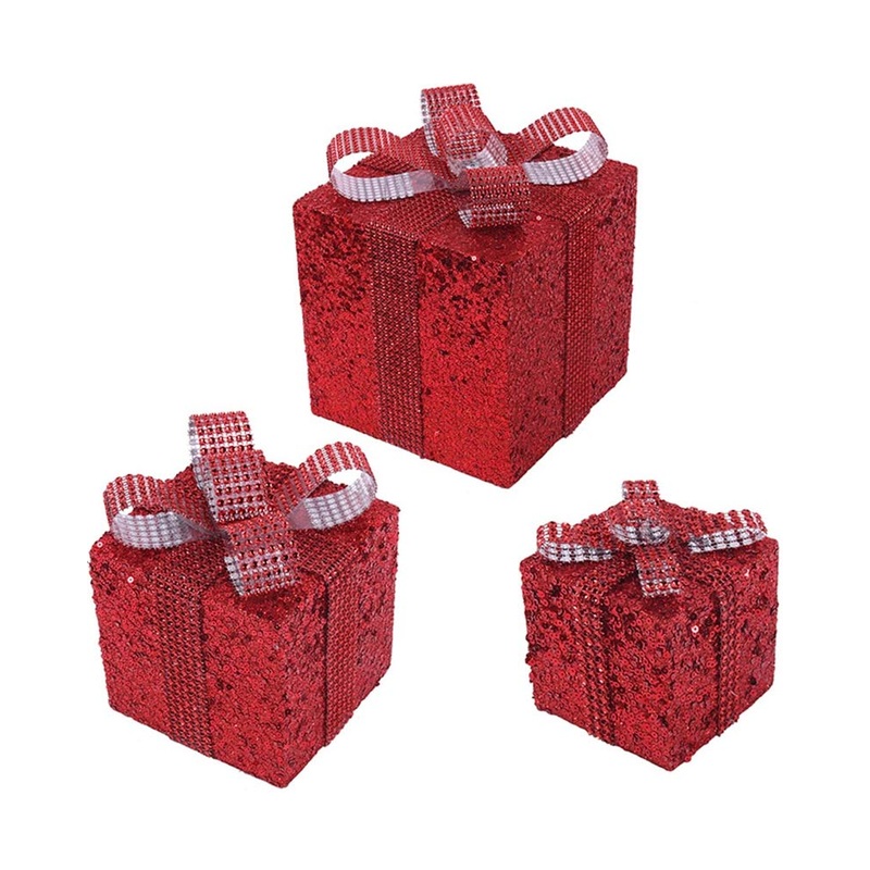 Christmas Glitter Gift Box Decoration