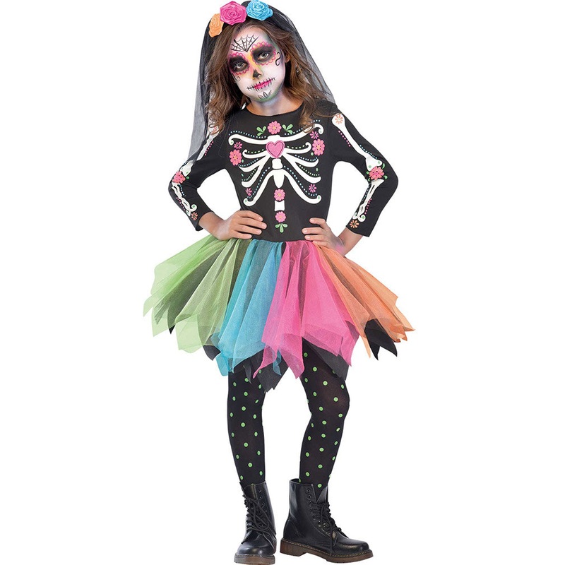 Mexican Sugar Skull Girls Costume