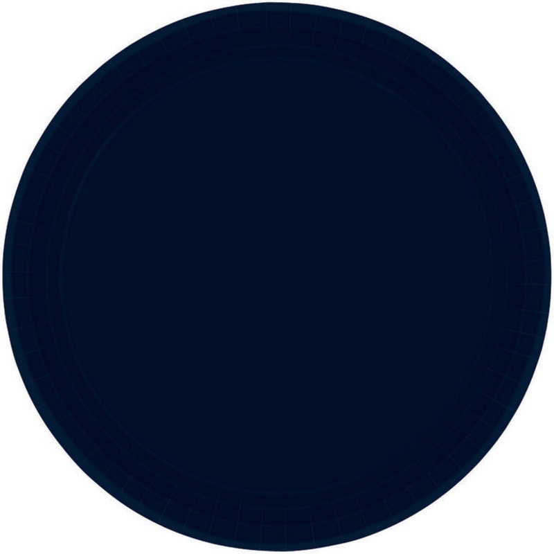 Paper Plates 17cm Round 20CT FSC – Jet Black – No Plastic Coating