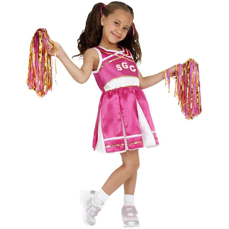 Pink Cheerleader Kids Costume