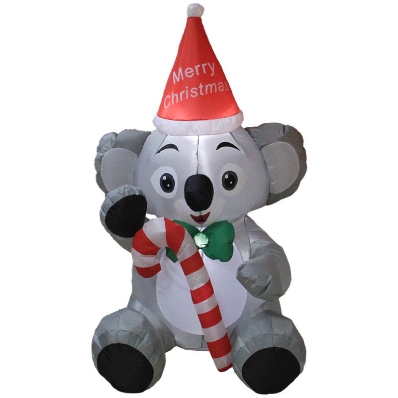 Santa Koala Christmas Lawn Inflatable 1.5m