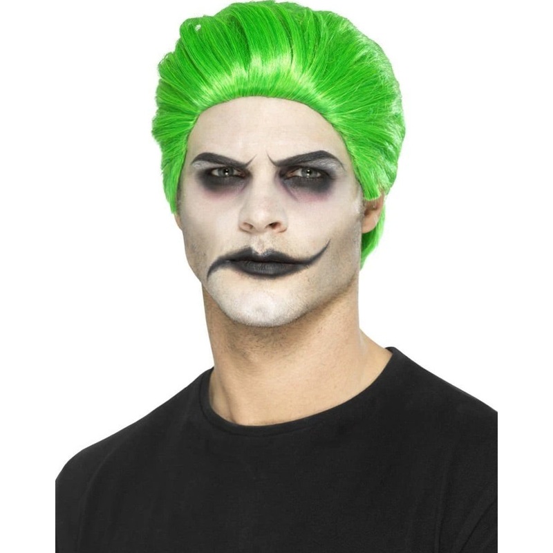 Slick Trickster Short Green Wig