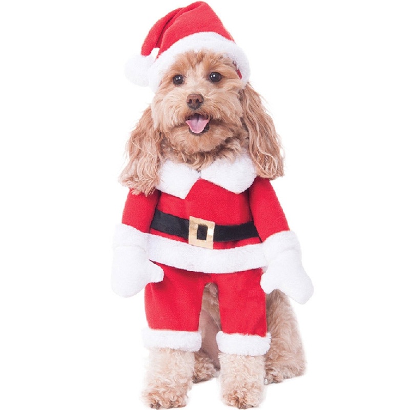 Walking Santa Deluxe Pet Christmas Costume