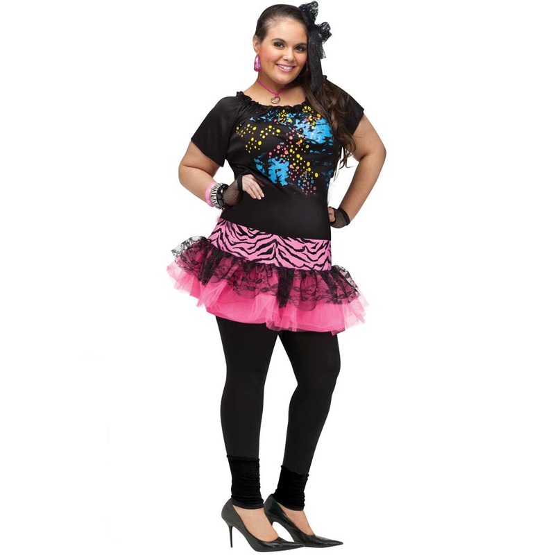 80s Pop Party Womens Plus Size Costume