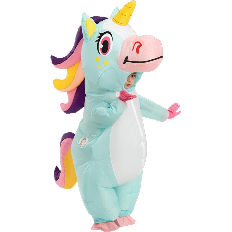 Blue Unicorn Inflatable Kids Costume