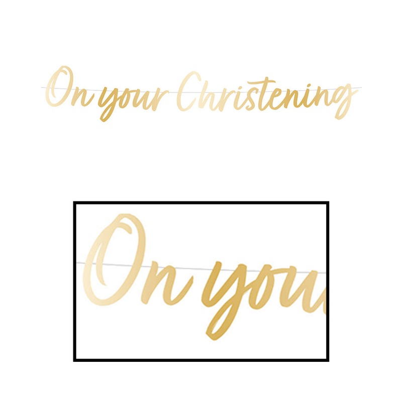 Botanical Celebration On your Christening Letter Banner