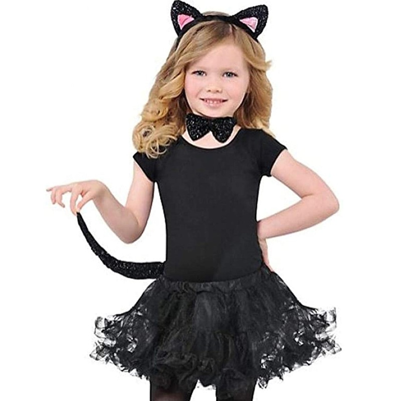Cat Headband Bow Tie and Tail Set