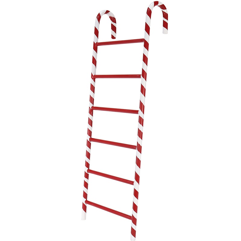 Christmas Metal Candy Cane Ladder 60cm