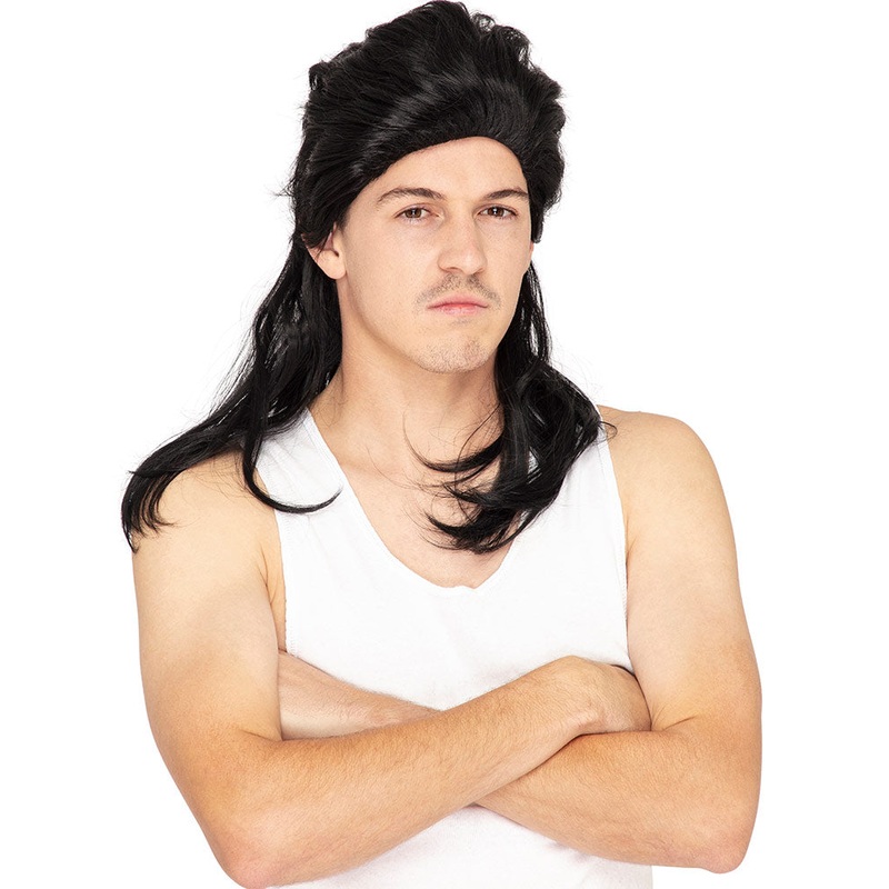 Deluxe Black Mullet Wig