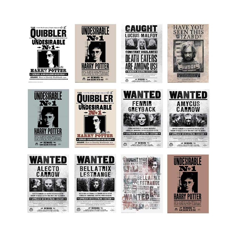 Harry Potter Wanted Poster Cutouts Pack of 12