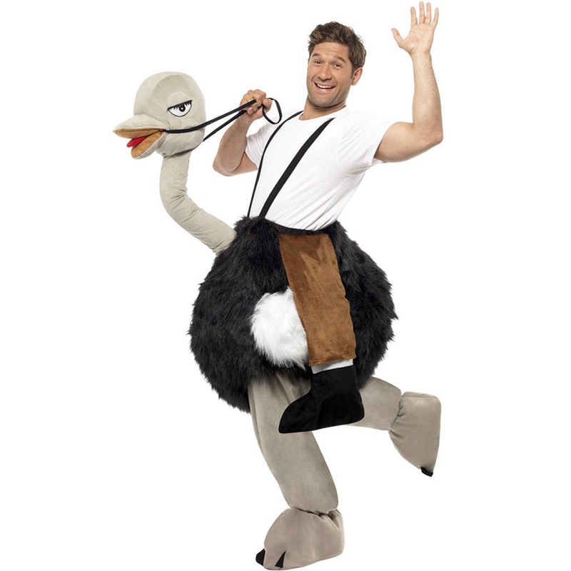 Ostrich Ride On Mens Costume