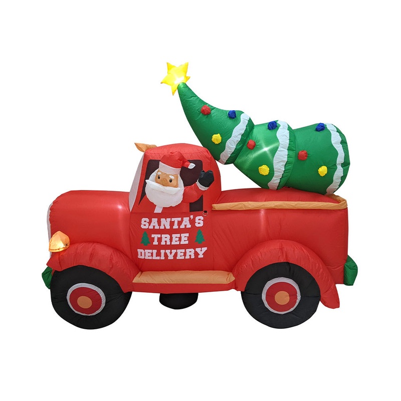 Santa Truck with Christmas Tree Inflatable 1.8m