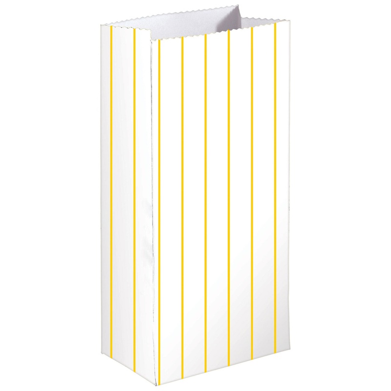 Stripe Paper Treat Bags Sunshine Yellow