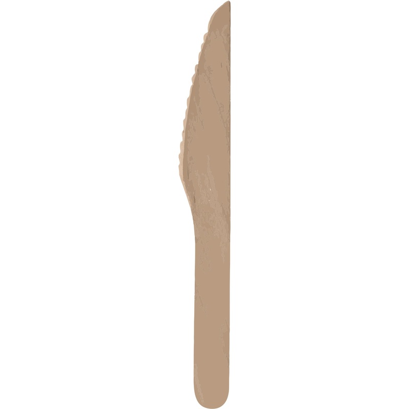 Wooden Knife Pack of 20 Natural