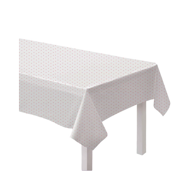 Dot Paper Tablecover Apple Red 137cm x 274cm