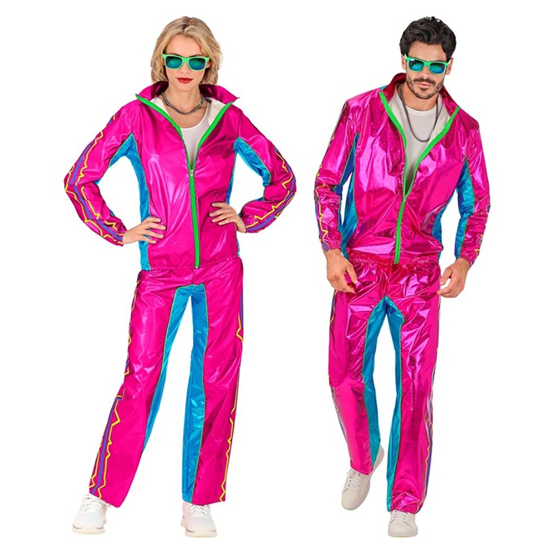 90s Pink Electronic Dance Music Adult Tracksuit