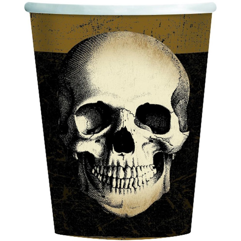 Boneyard Paper Cups 266ml Pack of 8