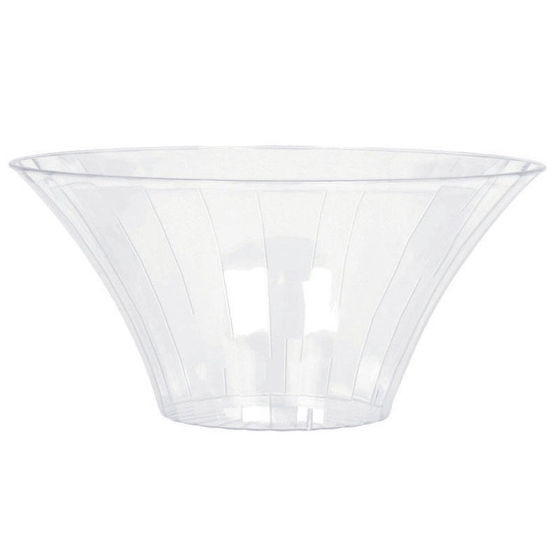 Flared Bowl Plastic Clear Small 18cm