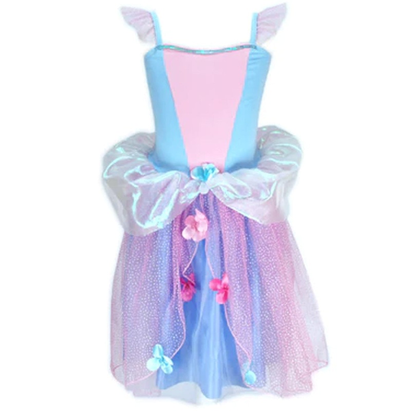 Flower Fairy Blue Girls Costume