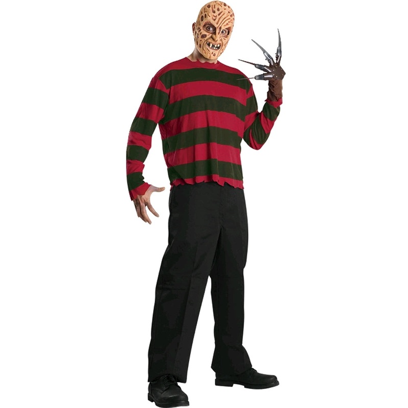 Freddy Krueger Shirt and Mask Adult Costume