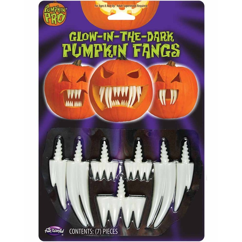Glow In The Dark Pumpkin Fangs