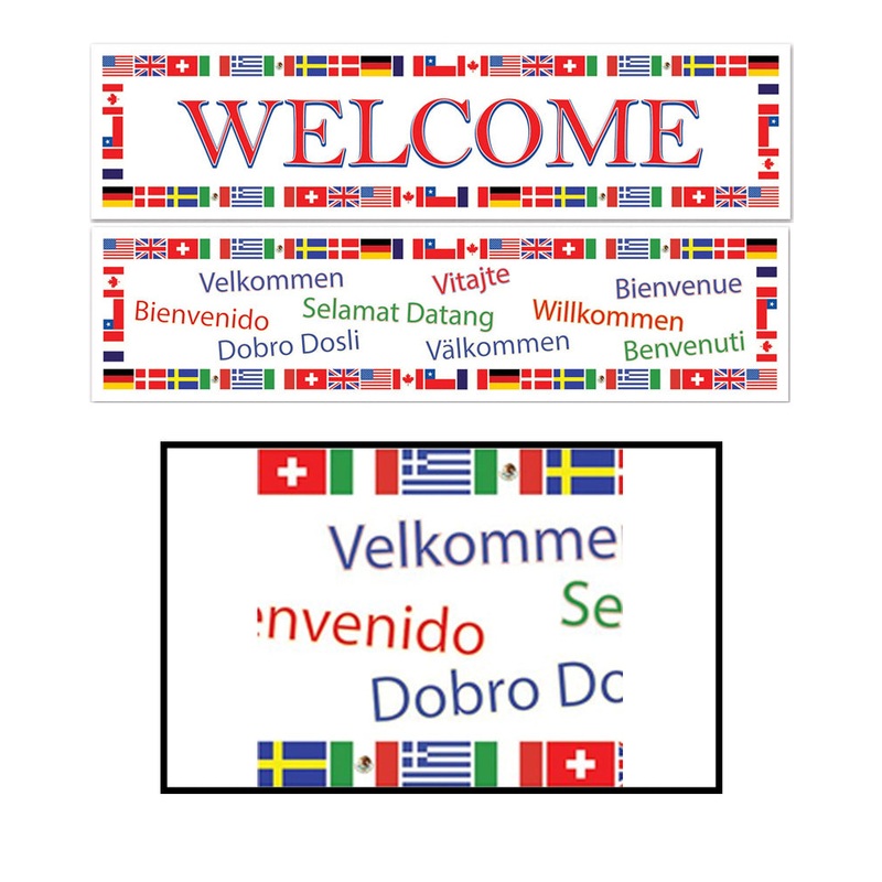 International Welcome Banners Pack of 2