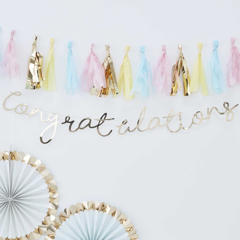 Pick & Mix Backdrop Gold Congratulations