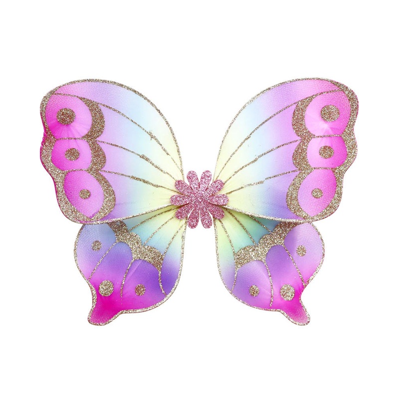 Pixie Fantasy Glittering Rainbow Butterfly Fairy Wings