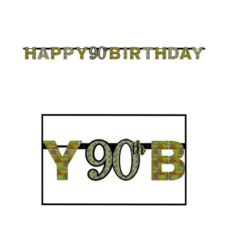 Sparkling Celebration 90 Prismatic Letter Banner