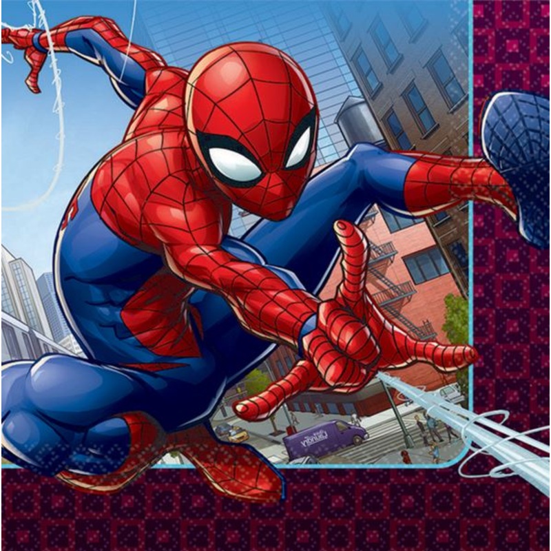 Spiderman Webbed Wonder Lunch Napkins Pack of 16
