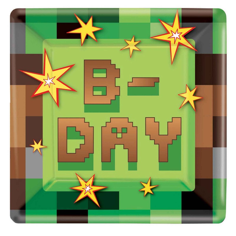 TNT Party 23cm Square Paper Plates Pack of 8